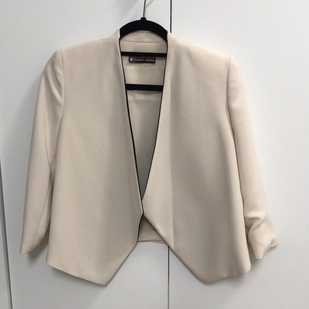 Alice and Olivia cream blazer size 0